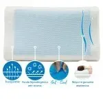 Almohada Viscoelástica Cervical Con Gel 