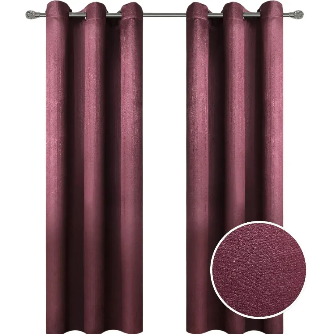 Cortina Blackout - Antiluz Premium 270x200 Cm Color Vino Tinto