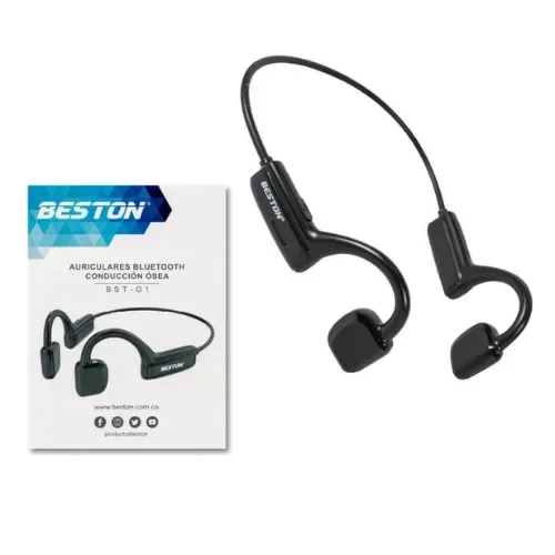 Auriculares Inalambricos  De Conduccion Osea BST-G1 Negro