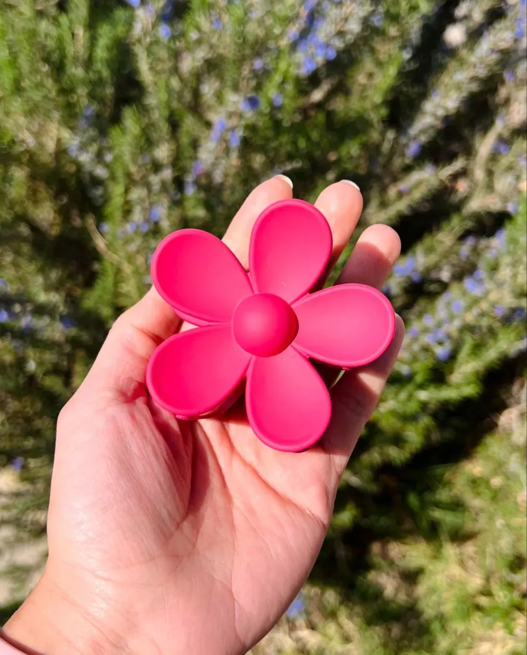 Gancho Flor Fucsia  X1 Unidad