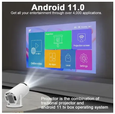 Proyector HY300 Smart 4K Android11 Wifi Bluetooth