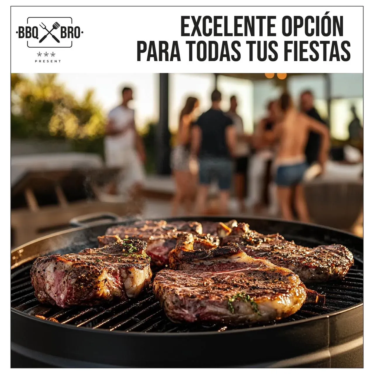 Asador Tipo Barril De Carbón Con Gran Área De Cocción 