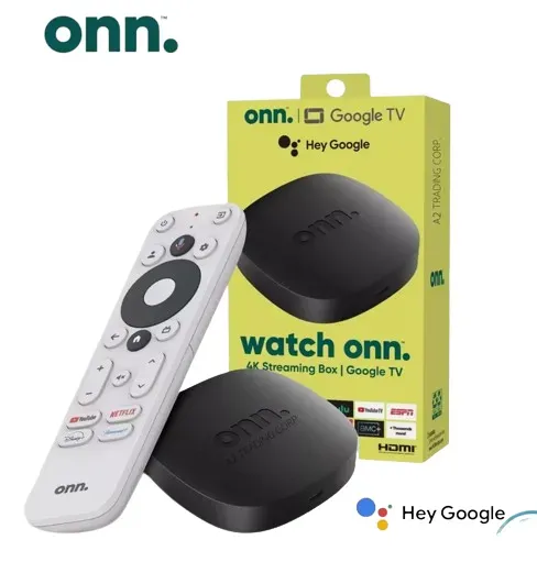 Onn. Google TV 4K Streaming Box UHD resolution Chromecast Con Voice Control