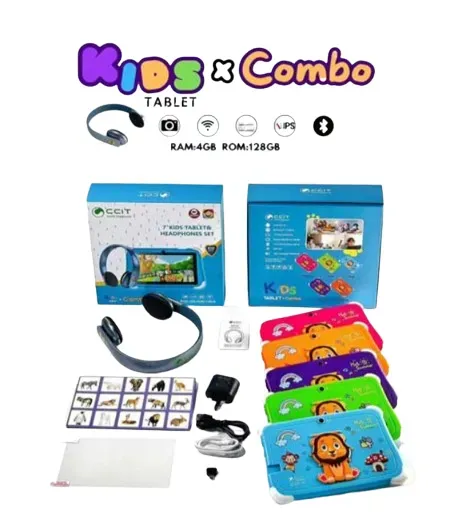 Tableta infantil Pro con Android, 4 GB y 128 GB CCIT KT300