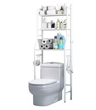 Organizador De Baño Estantería Mueble Ahorrador De Espacio 3 Color Blanco