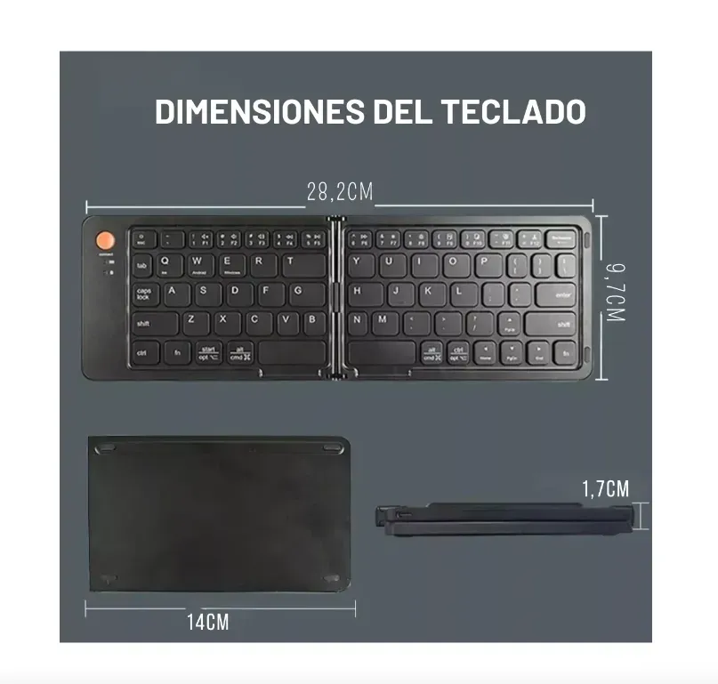 Teclado Plegable Inalambrico Bluetooth Mini Celular