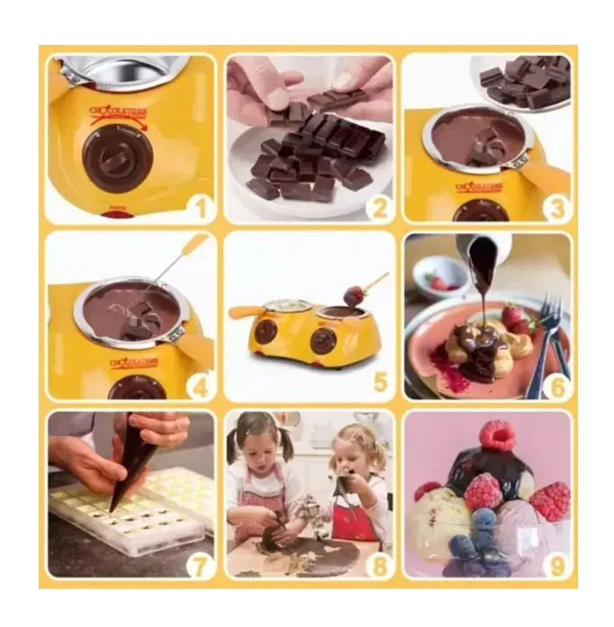 Fundidor De Chocolate, Chocolatera, Kit De Olla De Fondue