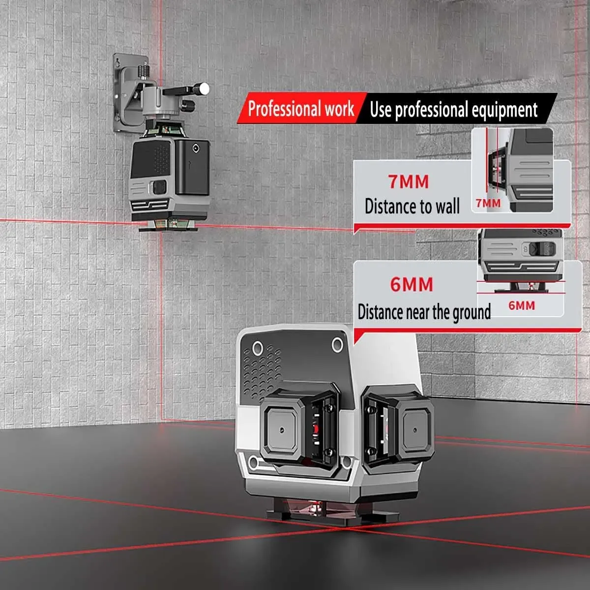 Nivel láser Verde 3x360° Autonivelante 12Llíneas Para Construcción 