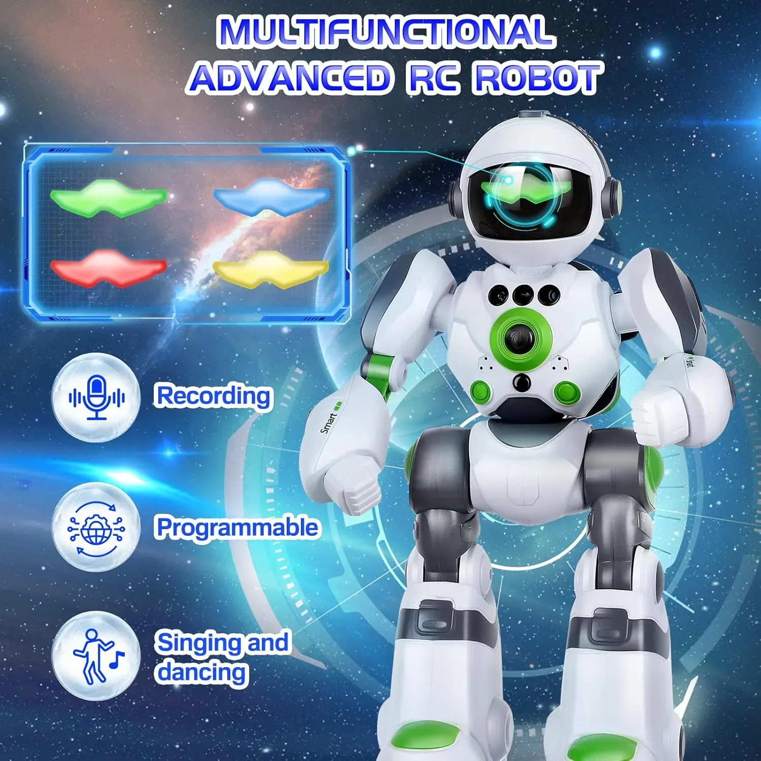 Robot De Juguete Programable Con Control Remoto, Voz Y Baile - Regalo Ideal Para Niños