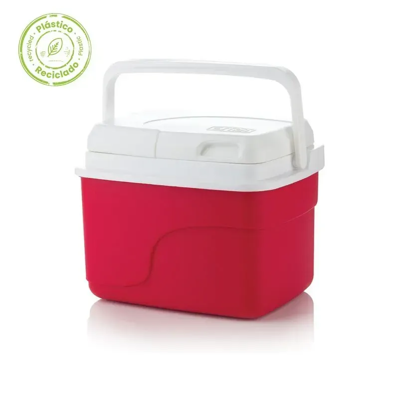 Nevera Personal Plastica Portatil Insulada 4.5 Litros Rojo Material Recuperado