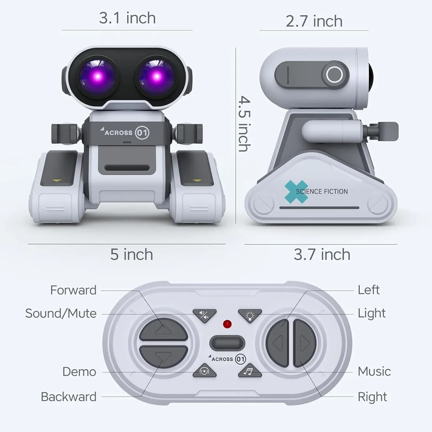 Robot Rc Interactivo: Baila, Canta Y Gira 360° - Juguete Ideal Para Niños De 5 A 13 Años