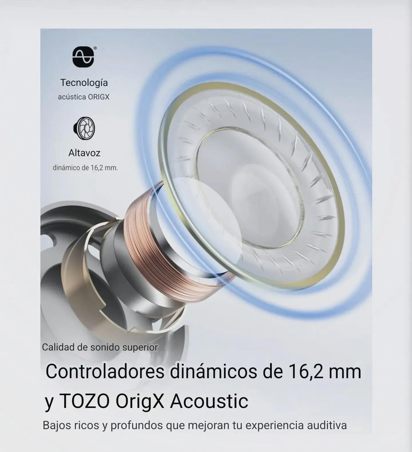 Audifonos Inalambricos Bluetooth 5.3 Con Conduccion De Aire Deportivos Con Sonido Premium TOZO