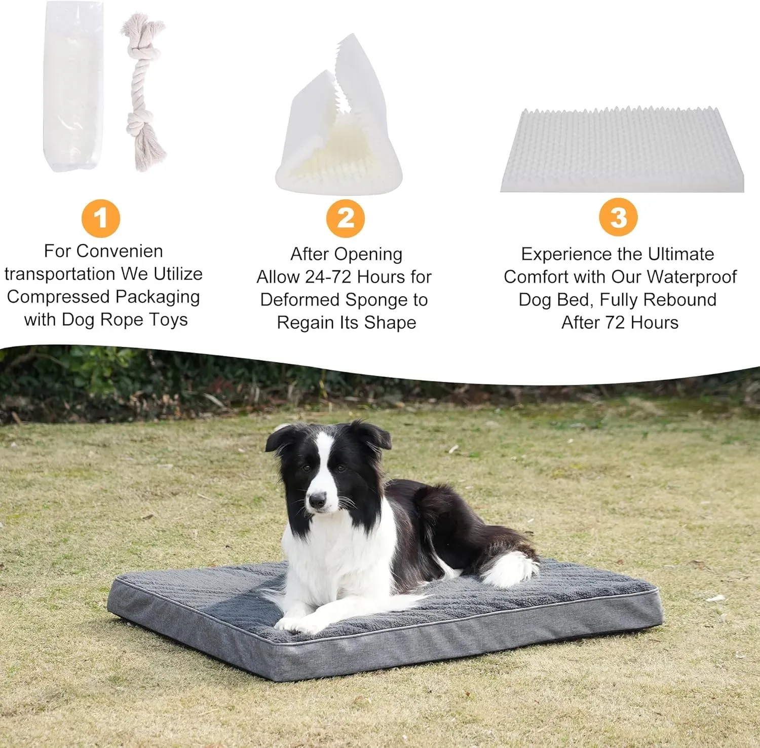 Cama Ortopédica Para Perros Grandes Y Medianos, Lavable Y Antideslizante