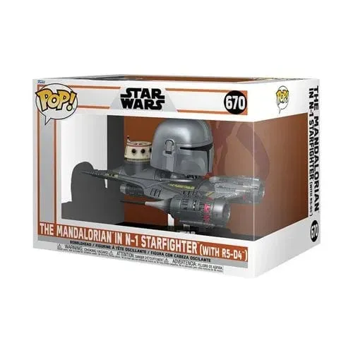 Funko Pop! Super Star Wars : The Mandalorian En Nave Starfighter Con R5-D4