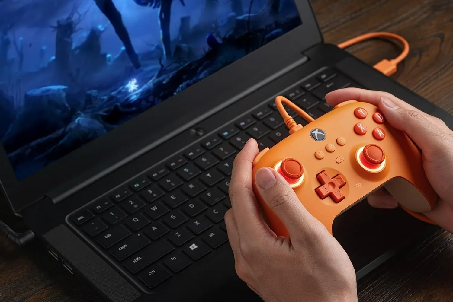 Control Xbox con Joysticks De Efecto Hall Para Xbox Series X|S, One y PC 8BitDo Licencia oficial, Naranja 