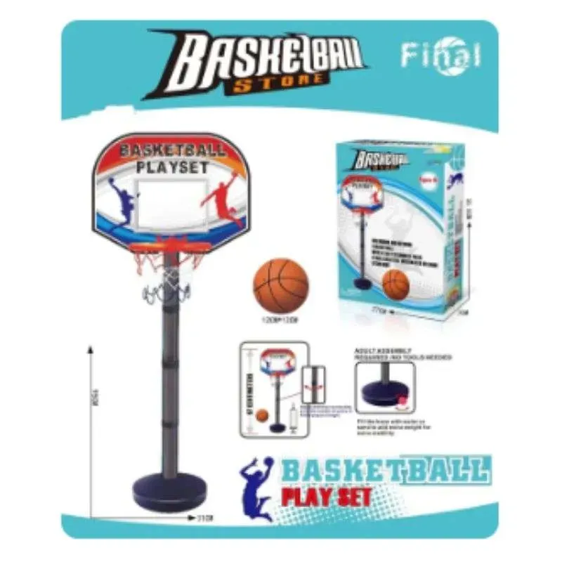 Mini Cancha De Baloncesto Con Aro Y Balón - Diversión Para Niños