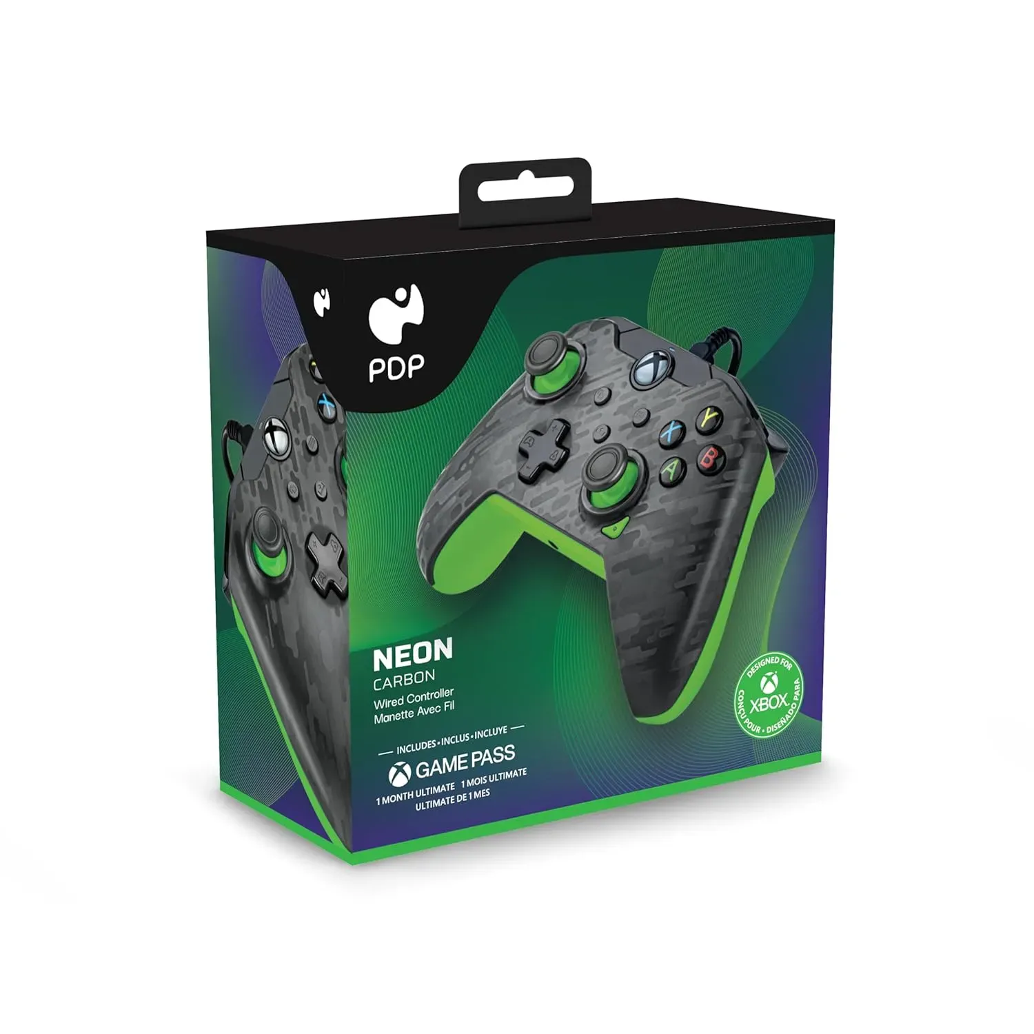 Control  Xbox Con Cable Series X S, Xbox One Y Pc Neon Carbon 