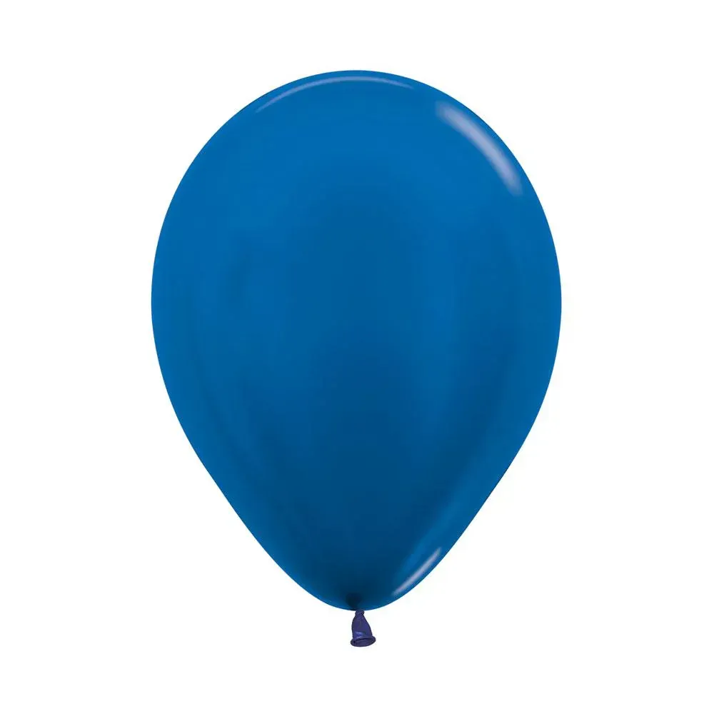 Globo Latex Redondo Metal Azul R-12 * 50und Sempertex