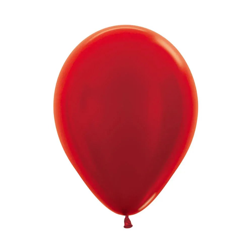 Globo Latex Redondo Metal Rojo R-12 * 50und Sempertex