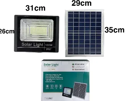 Lampara Solar Led 100w Uso Exterior