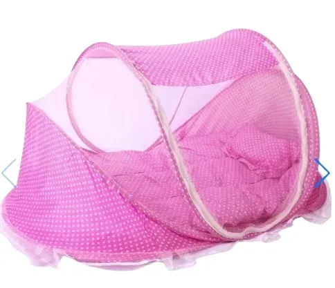 Toldillo Para Bebe Malla Acolchada Portátil Color Rosado