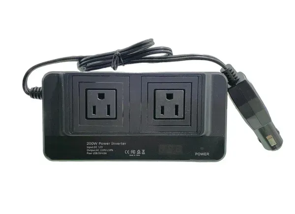 Inversor Multitoma Para Carro Portátil Usb Auto 200w