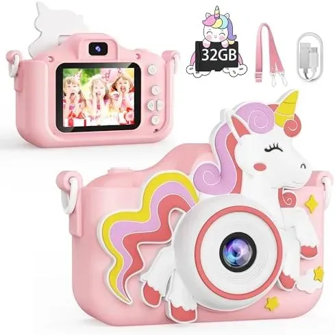 Camara Kids HD De Unicornio Rosada