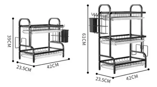 Escurridor De Platos Estante Organizador 3 Niveles