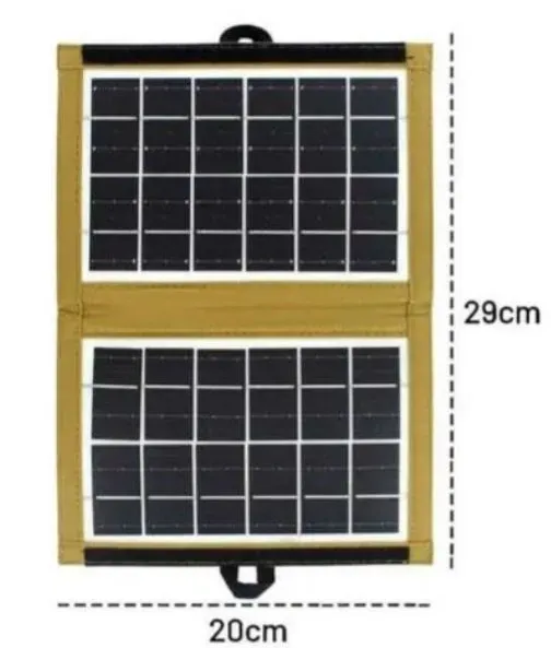 Mini Panel Solar Portatil Plegable Usb 6v 7w 