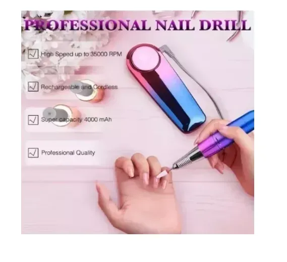 Pulidor De Uñas Profesional Portátil Recargable Drill P10