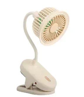 Mini Ventilador Portátil De Pinza Recargable Gancho