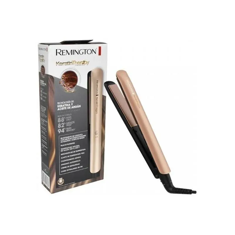 Plancha Para Cabello Remington Keratina Y Aceite De Argan