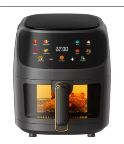 Freidora Olla Aire Caliente Sin Aceite Air Fryer  10 Litros + Canastas De Siliconas