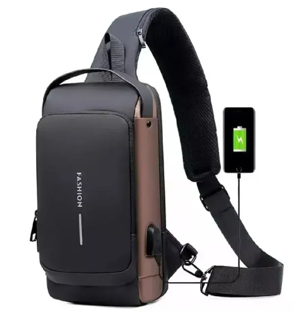 Bolso Bandolera Para Hombre, Mochila Usb Pequeña