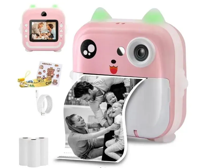 Cámara Digital Fotográfica Videos Hd Para Niños Instantánea Rosa