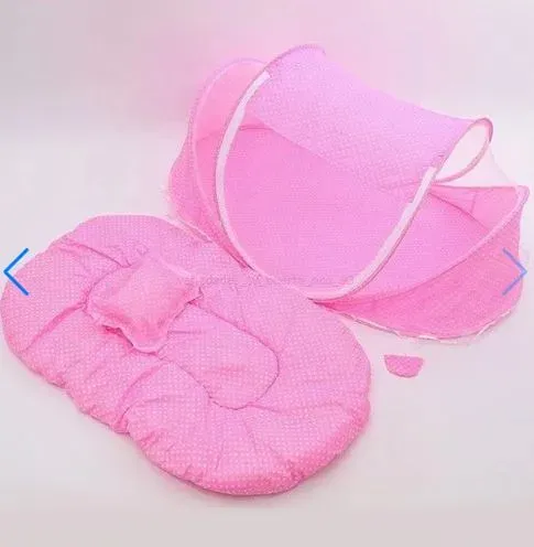 Toldillo Para Bebe Malla Acolchada Portátil Color Rosado