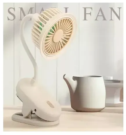 Mini Ventilador Portátil De Pinza Recargable Gancho