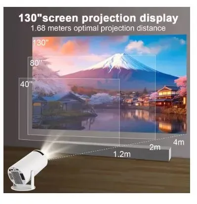 Proyector Ultra HD - Duplicación WiFi 4k Blanco 110 V/220 V