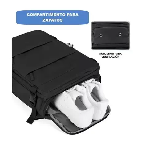 Mochila Viajera Multifuncional Usb Compartimento Zapatos