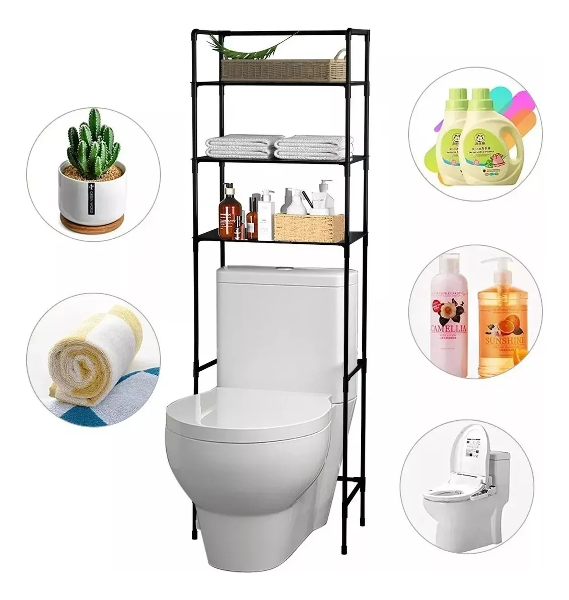 Organizador de baño mueble toallero sanitario