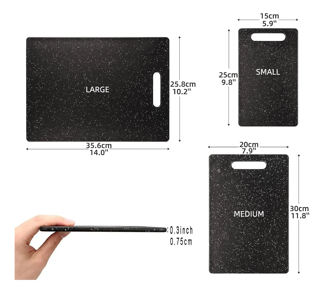 Tablas de cortar x3 set tablas de cocina