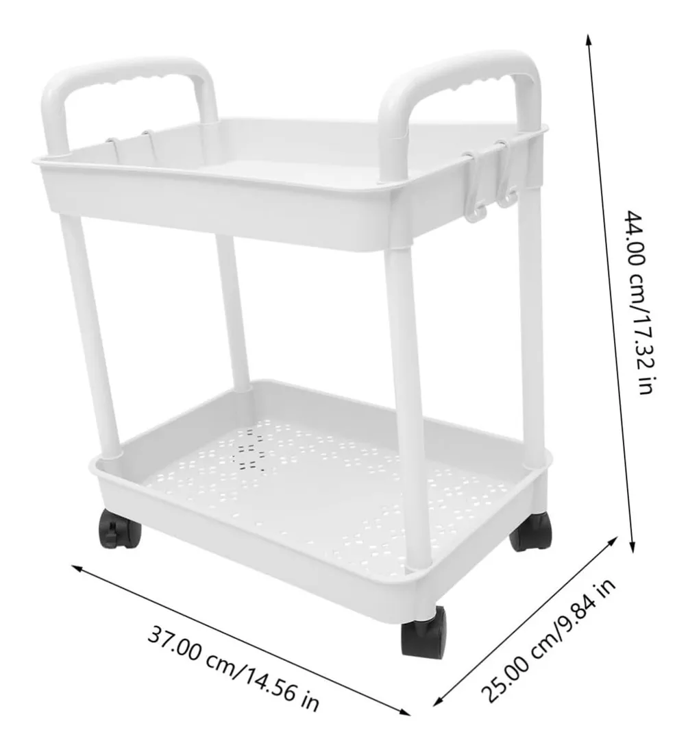 Organizador movil de hogar 2 niveles con ruedas