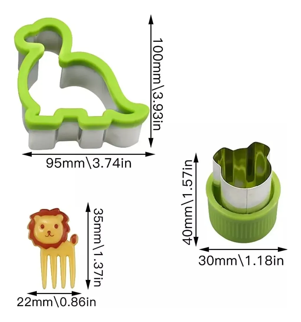 Kit Cortador De Figuras Moldes Alimentos De Niños