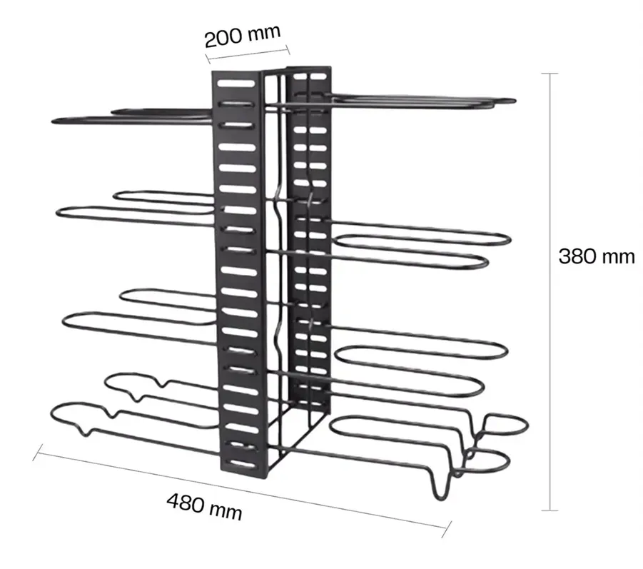 Set Organizador De Tapas Y Organizador De Ollas Metálicos