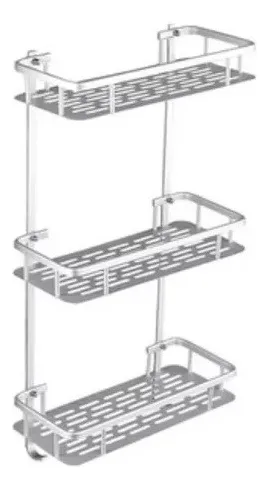 Organizador En Aluminio Para Baño Estante De Pared