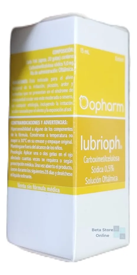 Solución oftálmica gotas lubricantes Lubrioph Opharm