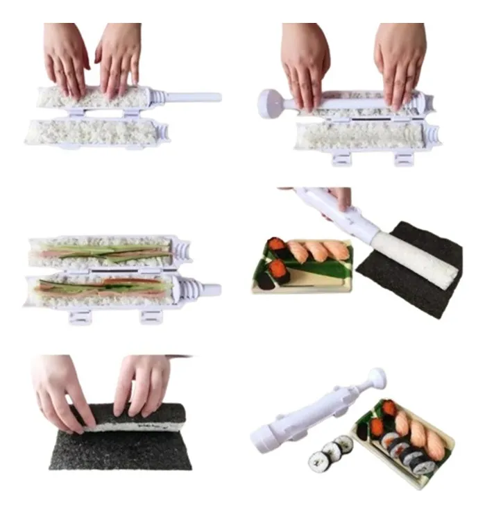 Maquina Manual Sushi Rollo Enrollar Arroz Vegetal Carne