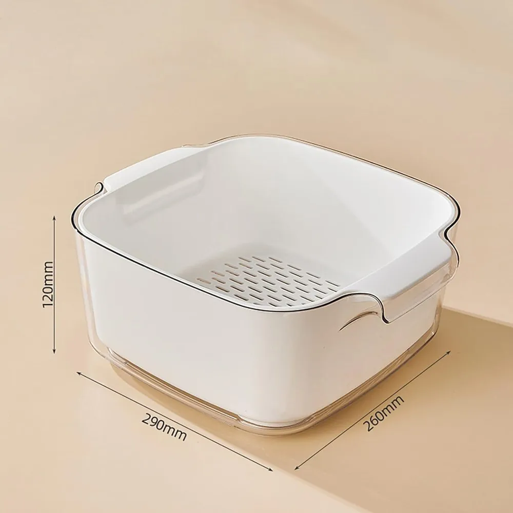 Cesta con escurridor para alimentos tazon de cocina