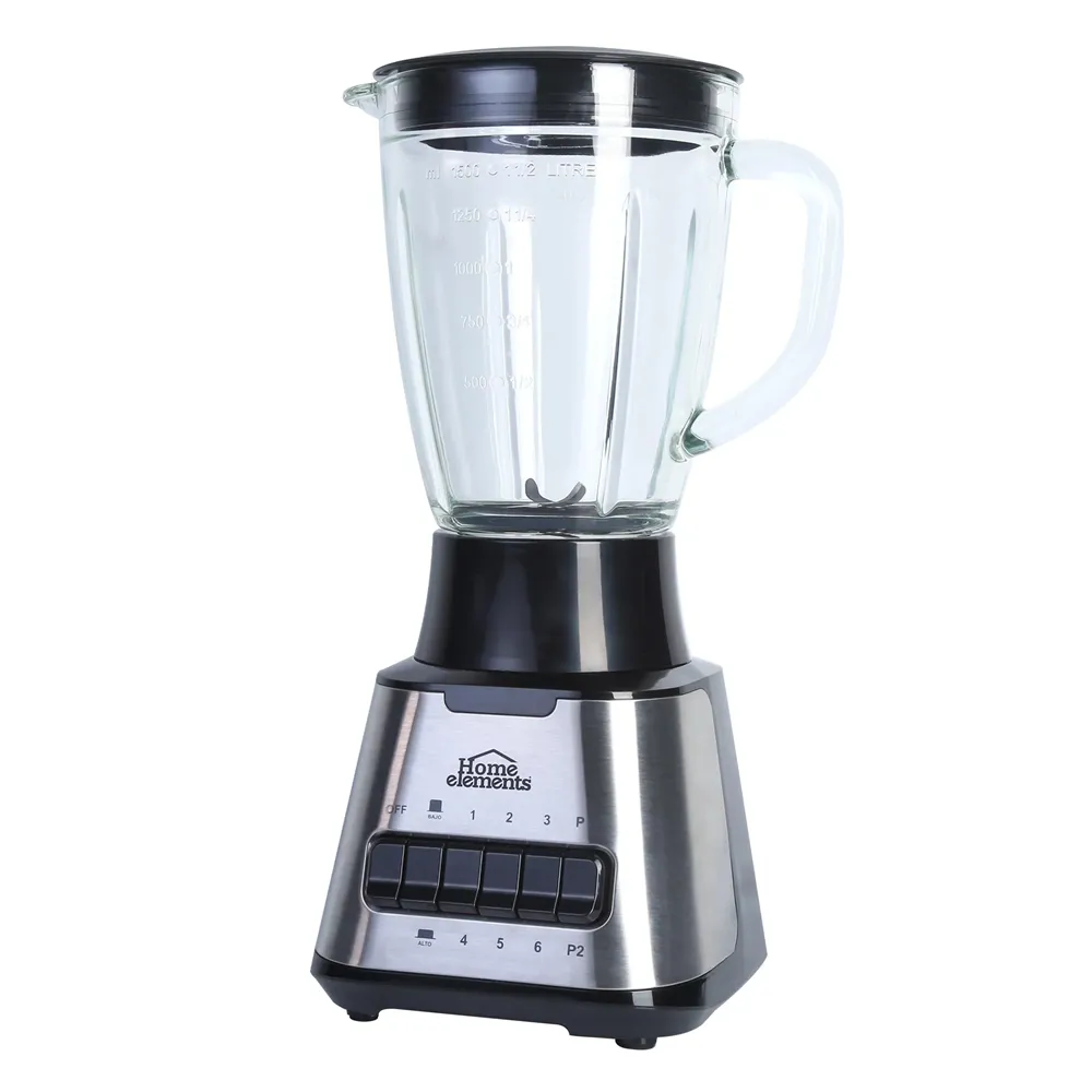 Licuadora 6 Velocidades Vaso En Vidrio Home Elements 1.5 L