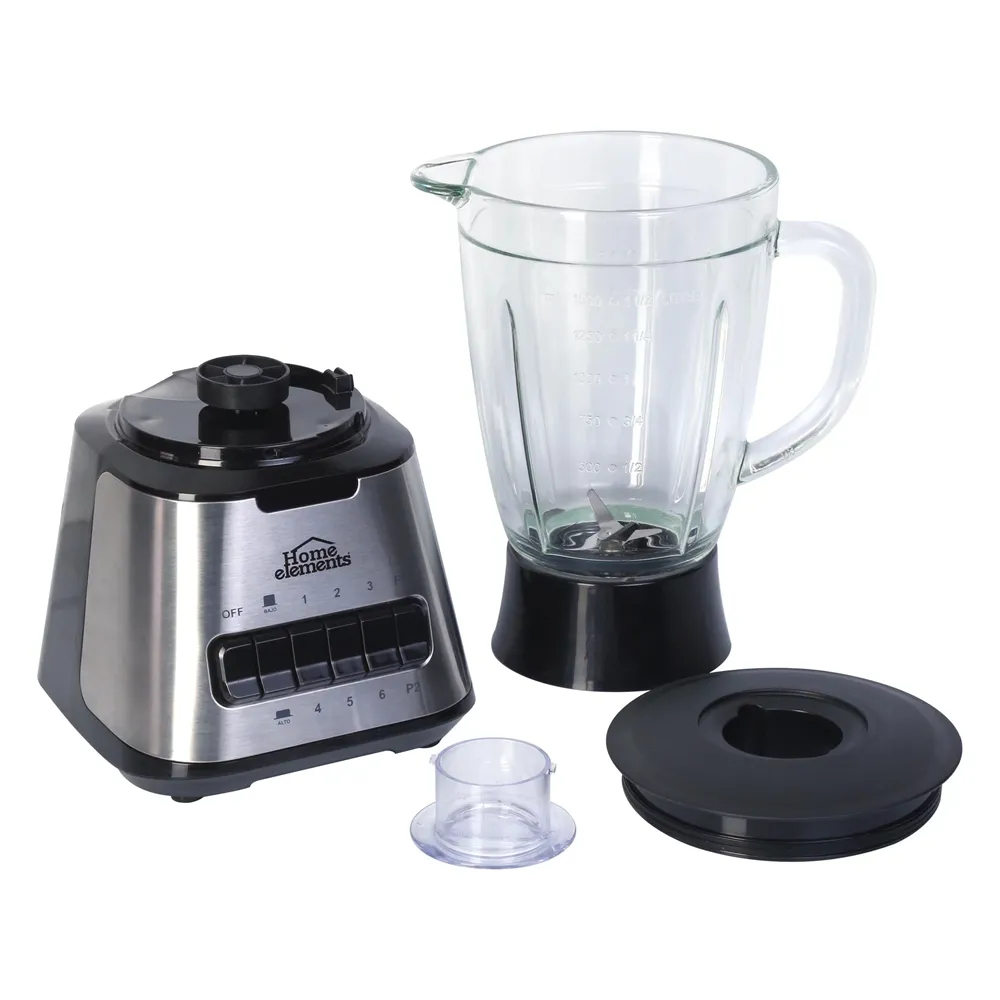 Licuadora 6 Velocidades Vaso En Vidrio Home Elements 1.5 L